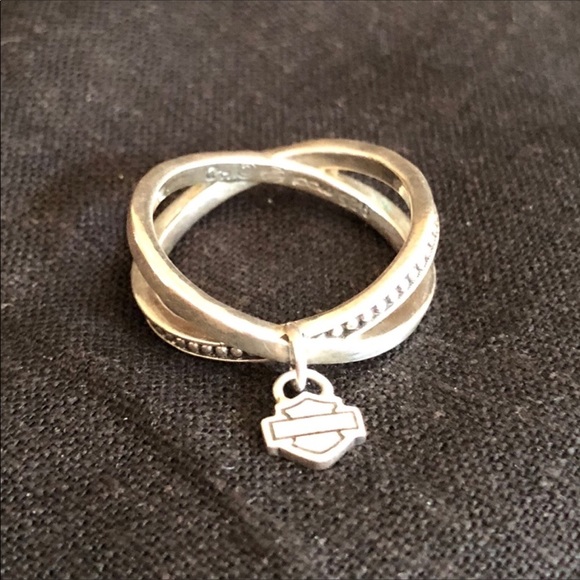 Harley-Davidson Jewelry - Harley Davidson Motorcycle Dangle Charm Ring 925